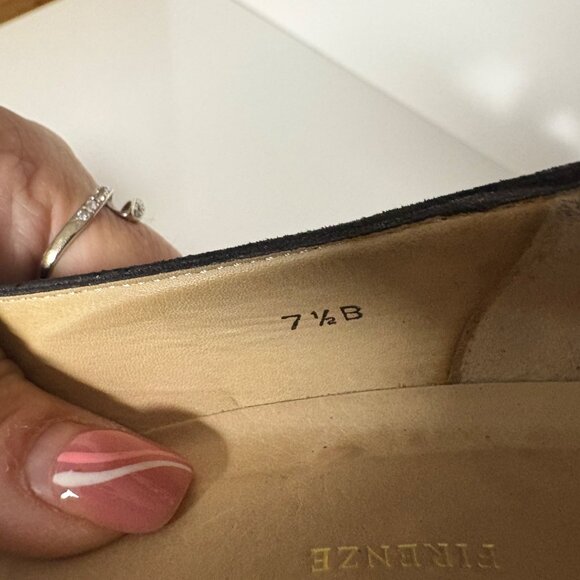 Rangoni Firenze Black Suede Leather Heels Size 7.5B Italy Elegant Womens Shoes - Picture 7 of 10